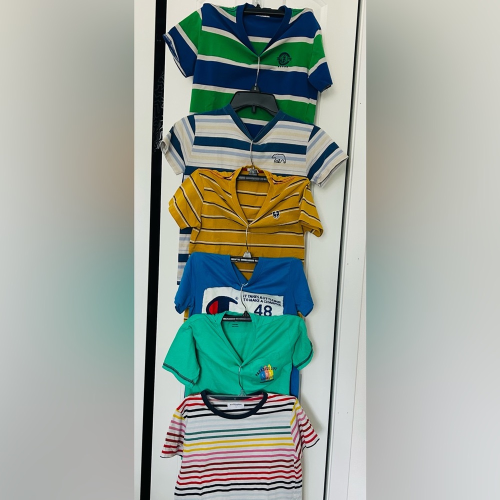 6 Striped variety Kids Shirt size 7 years old